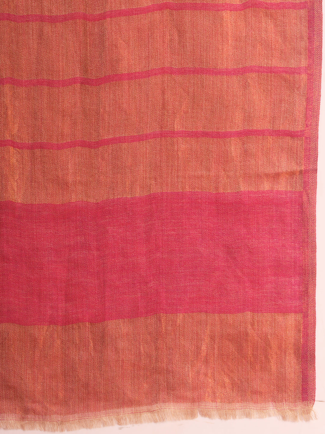 Pashmoda Women Parallel Grace Reversible Zari Moonlight Fine Wool Stole (Size: 71x203 Cm)