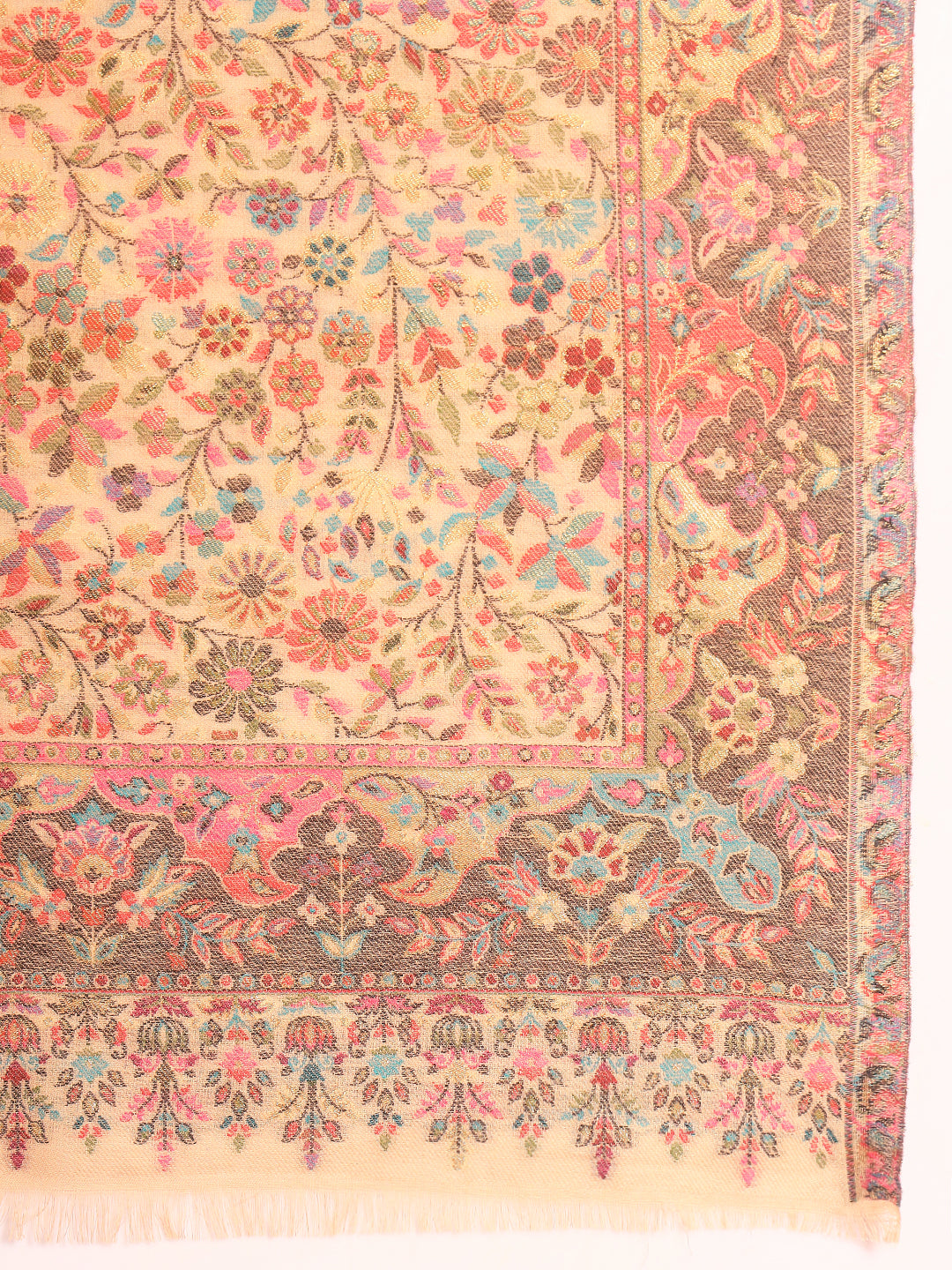 Pashmoda Men Nazrana Kaani Wool Blend Kashmiri Shawl (Size: 101X203 CM)