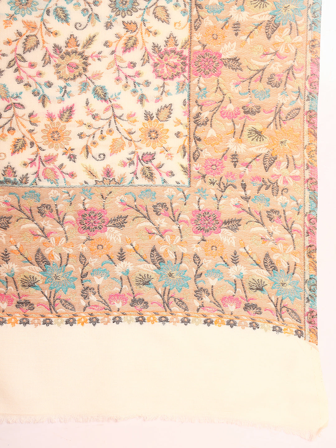 Pashmoda Men Meher Kaani Wool Blend Kashmiri Shawl (Size: 101X203 CM)