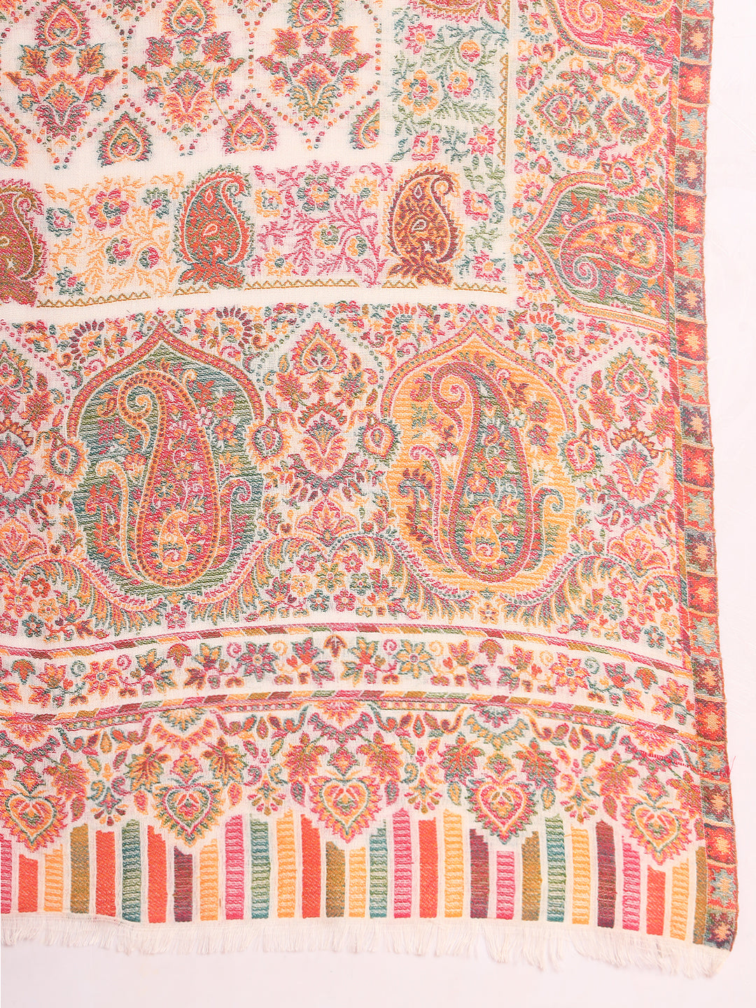 Pashmoda Men Gulraiz Kaani Wool Blend Kashmiri Shawl (Size: 101X203 CM)