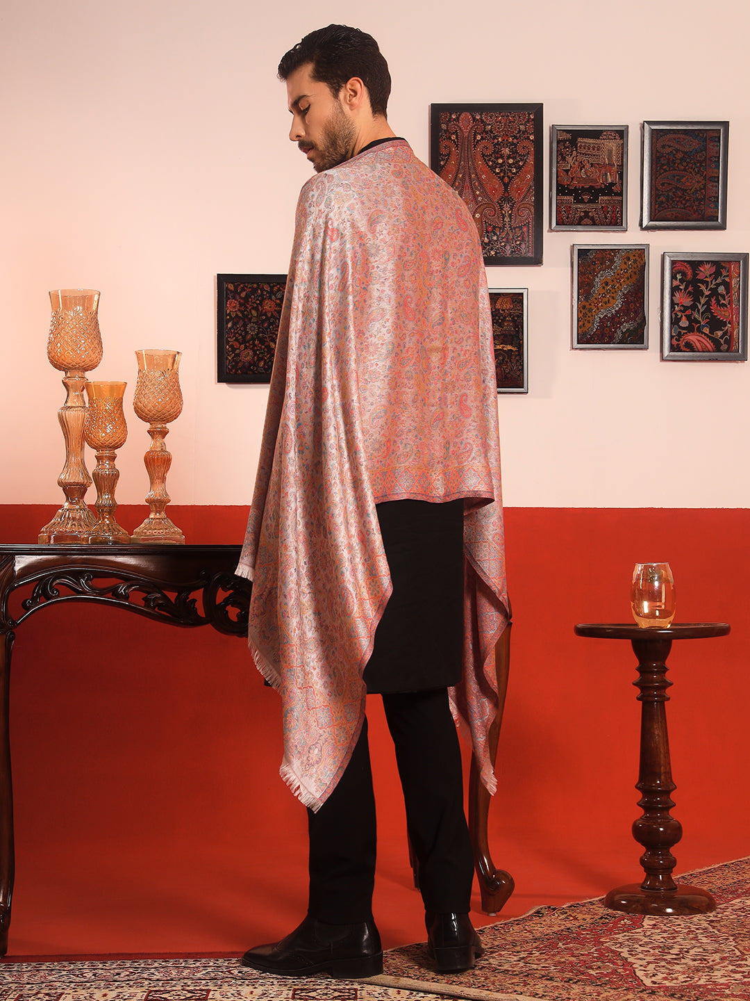 Pashmoda Men Mehrang Kaani Stole (Size : 71X203 CM)