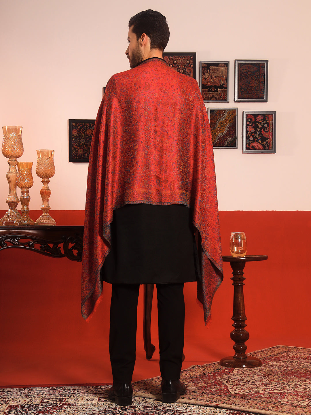 Pashmoda Men Mehrang Kaani Stole (Size : 71X203 CM)