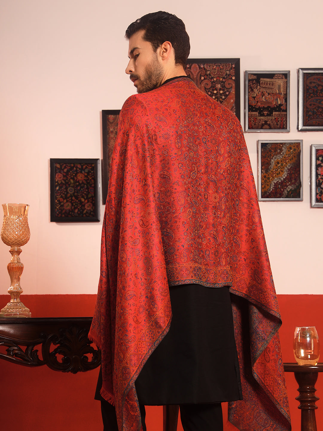 Pashmoda Men Mehrang Kaani Stole (Size : 71X203 CM)