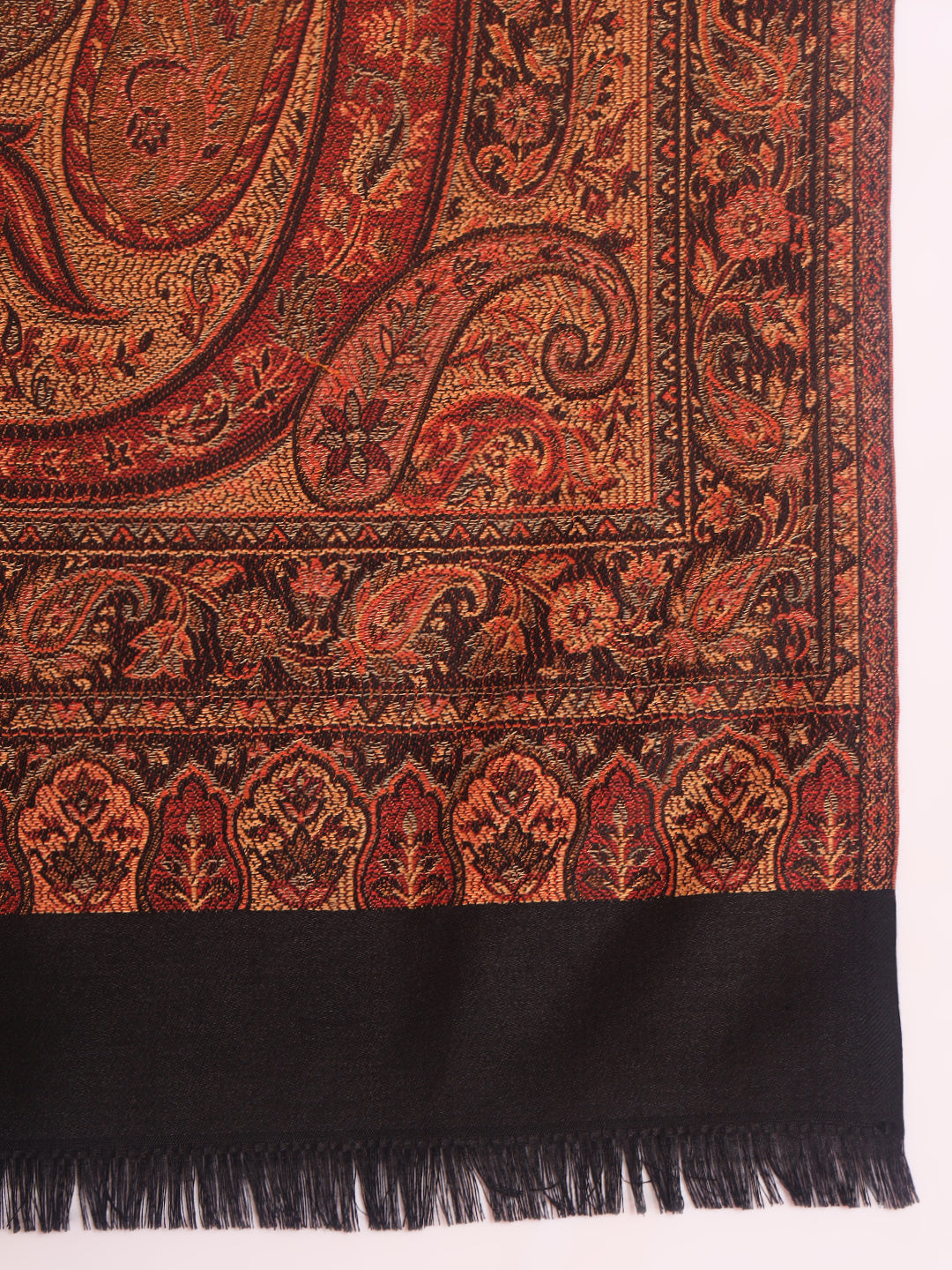 Men Shahnaz Jamawar Woollen Shawl (Size: 101x203 CM)