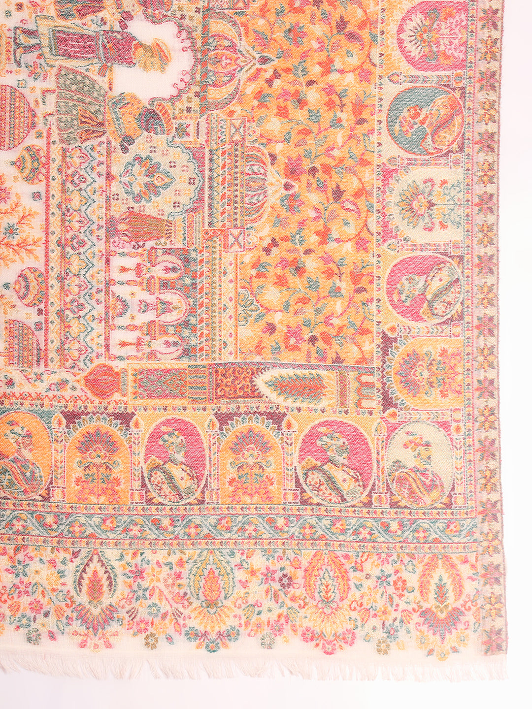 Pashmoda Men Zewar Zari Kaani Fine Wool Shawl (Size: 101X203 CM)