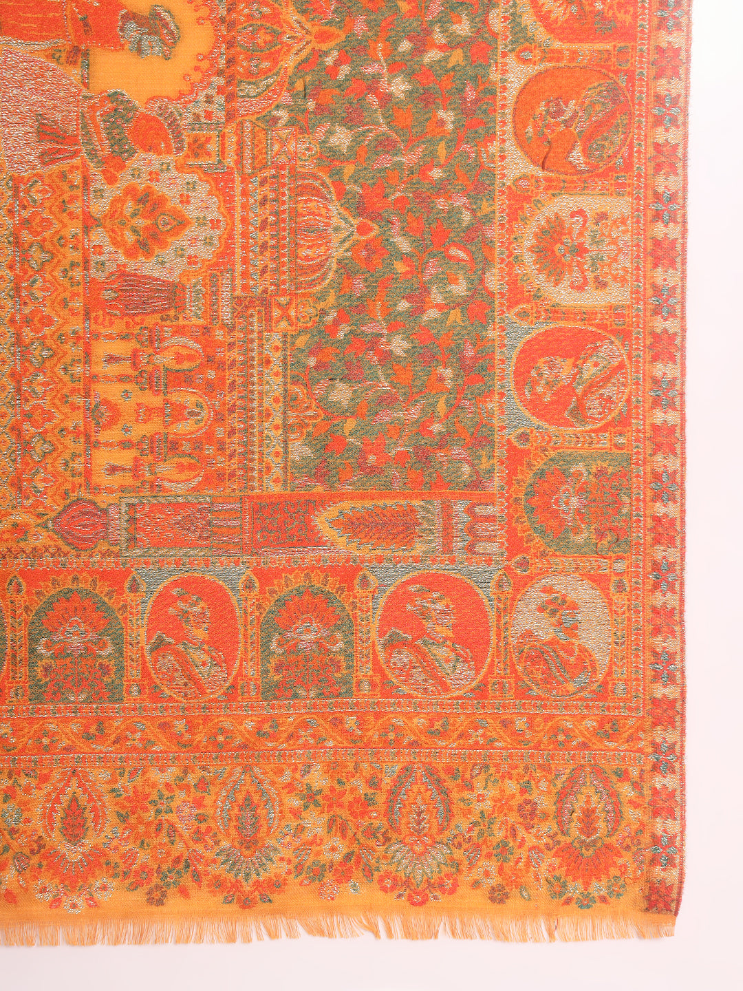 Pashmoda Men Zewar Zari Kaani Fine Wool Shawl (Size: 101X203 CM)