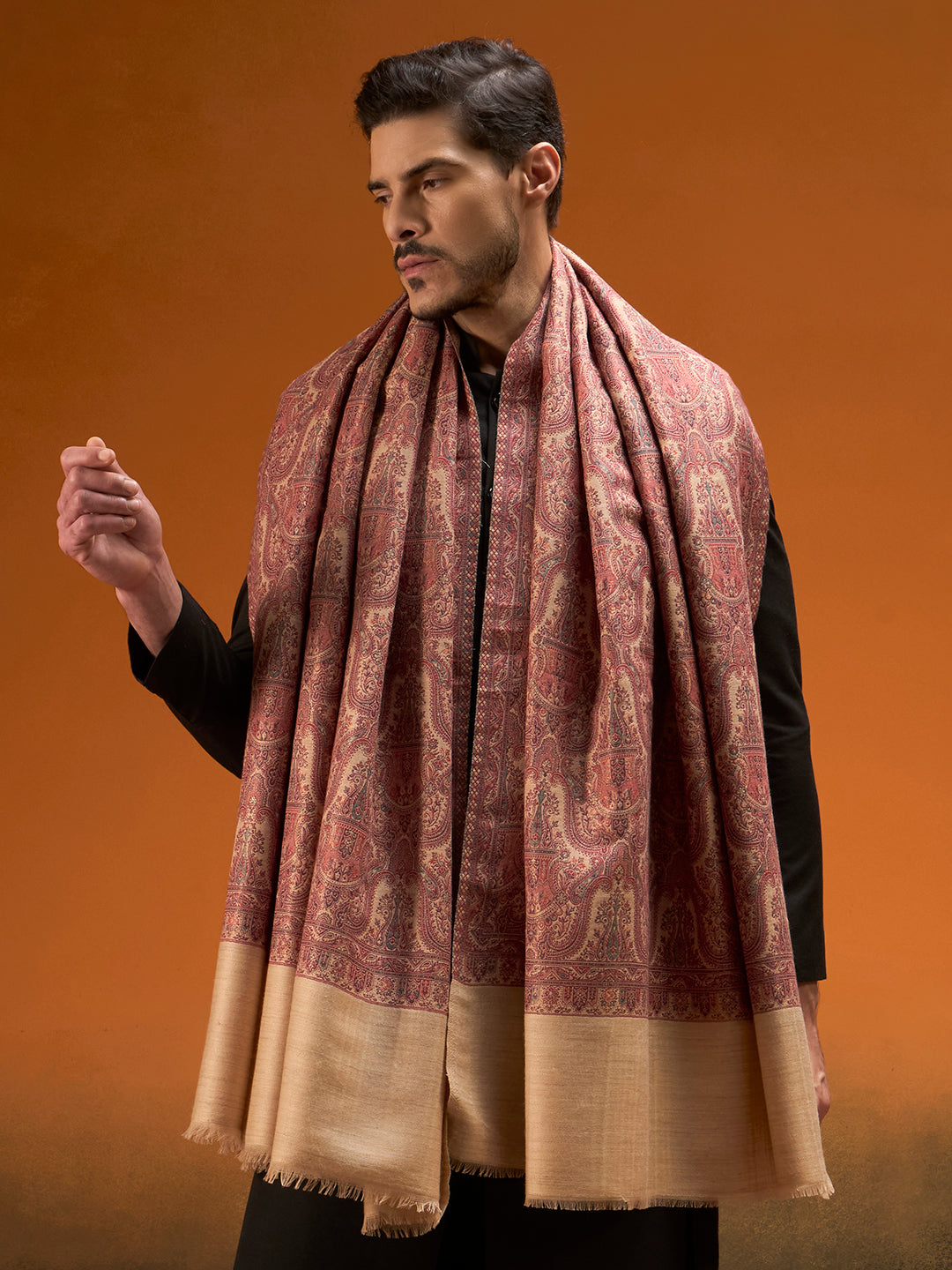 Men Gulnaar Royale Reversible Kaani Zari Shawl
