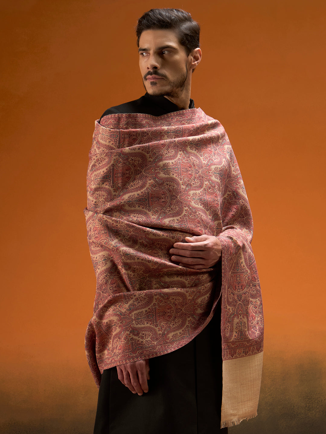 Men Gulnaar Royale Reversible Kaani Zari Shawl