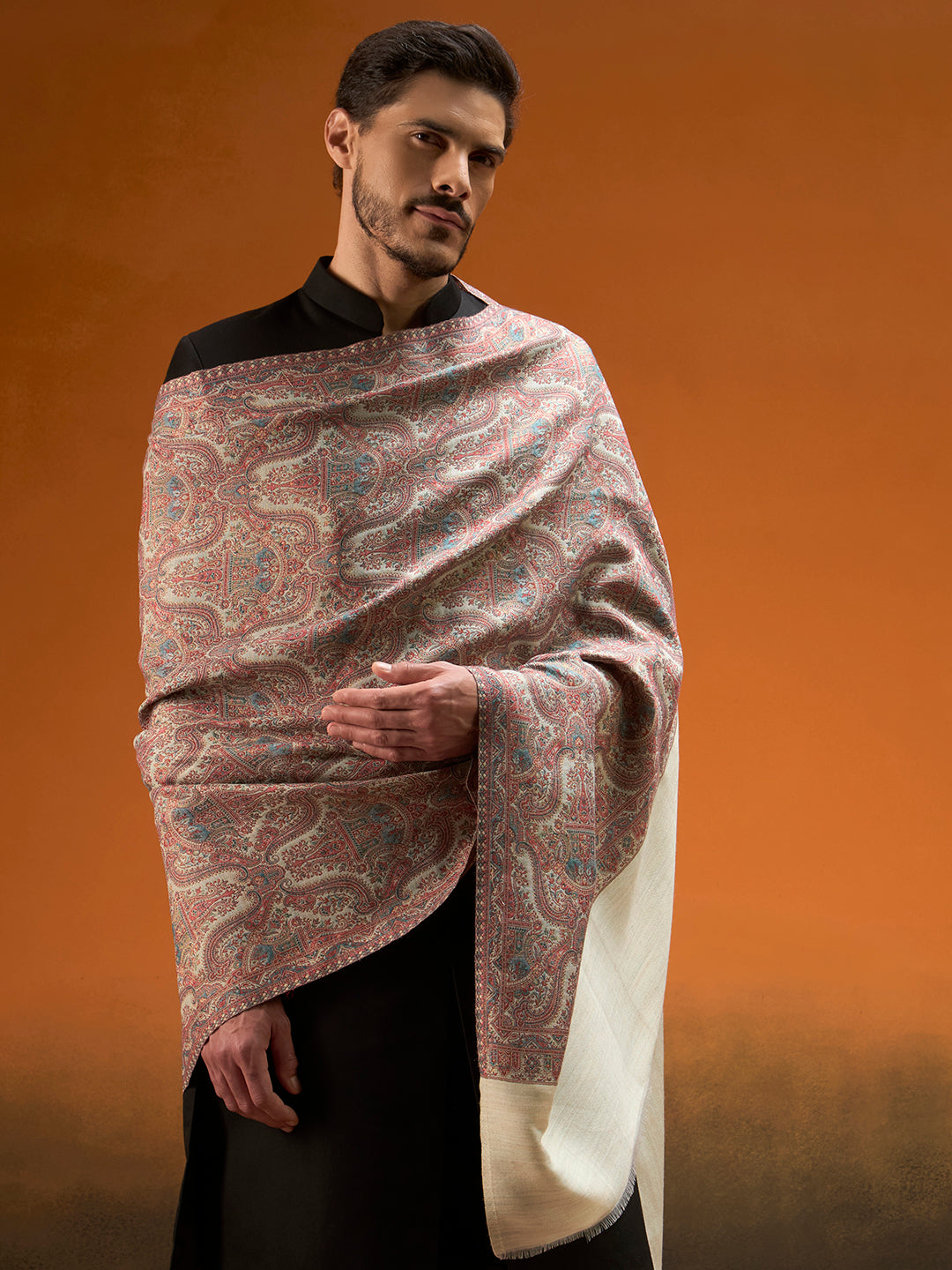 Men Gulnaar Royale Reversible Kaani Zari Shawl