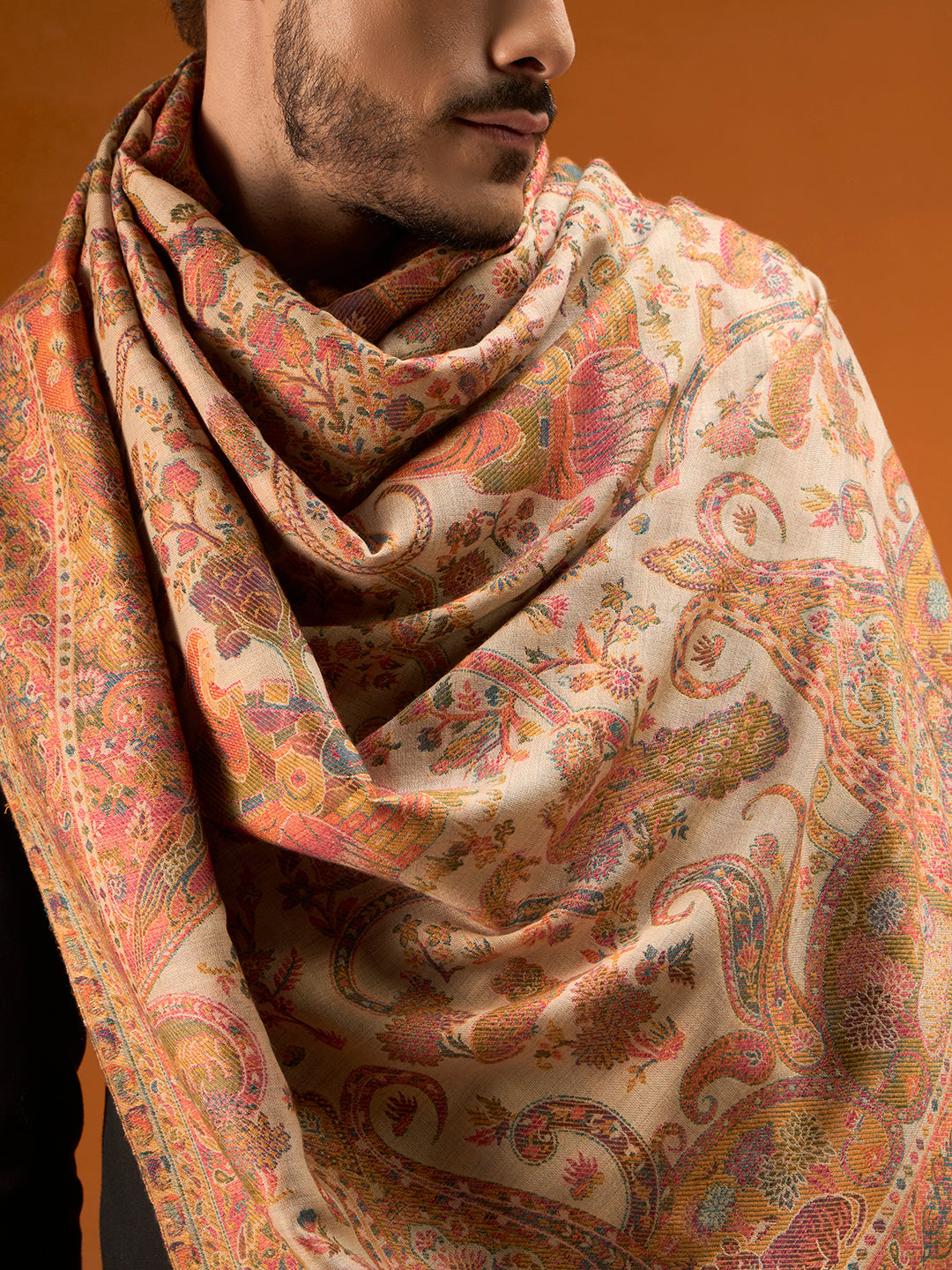 Men Royal gulistan Shawl Fine Wool Kaani Shawl