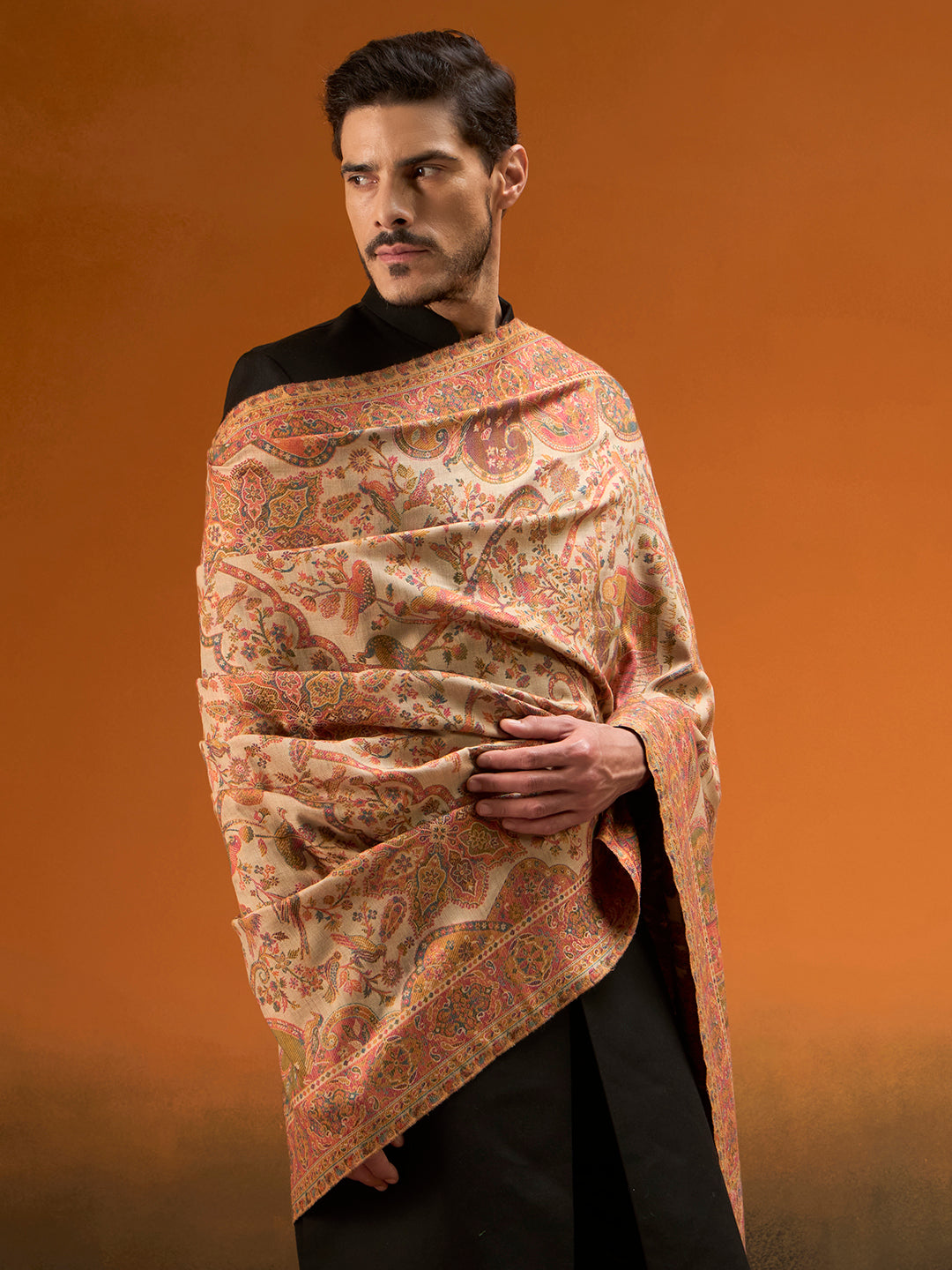 Men Royal gulistan Shawl Fine Wool Kaani Shawl