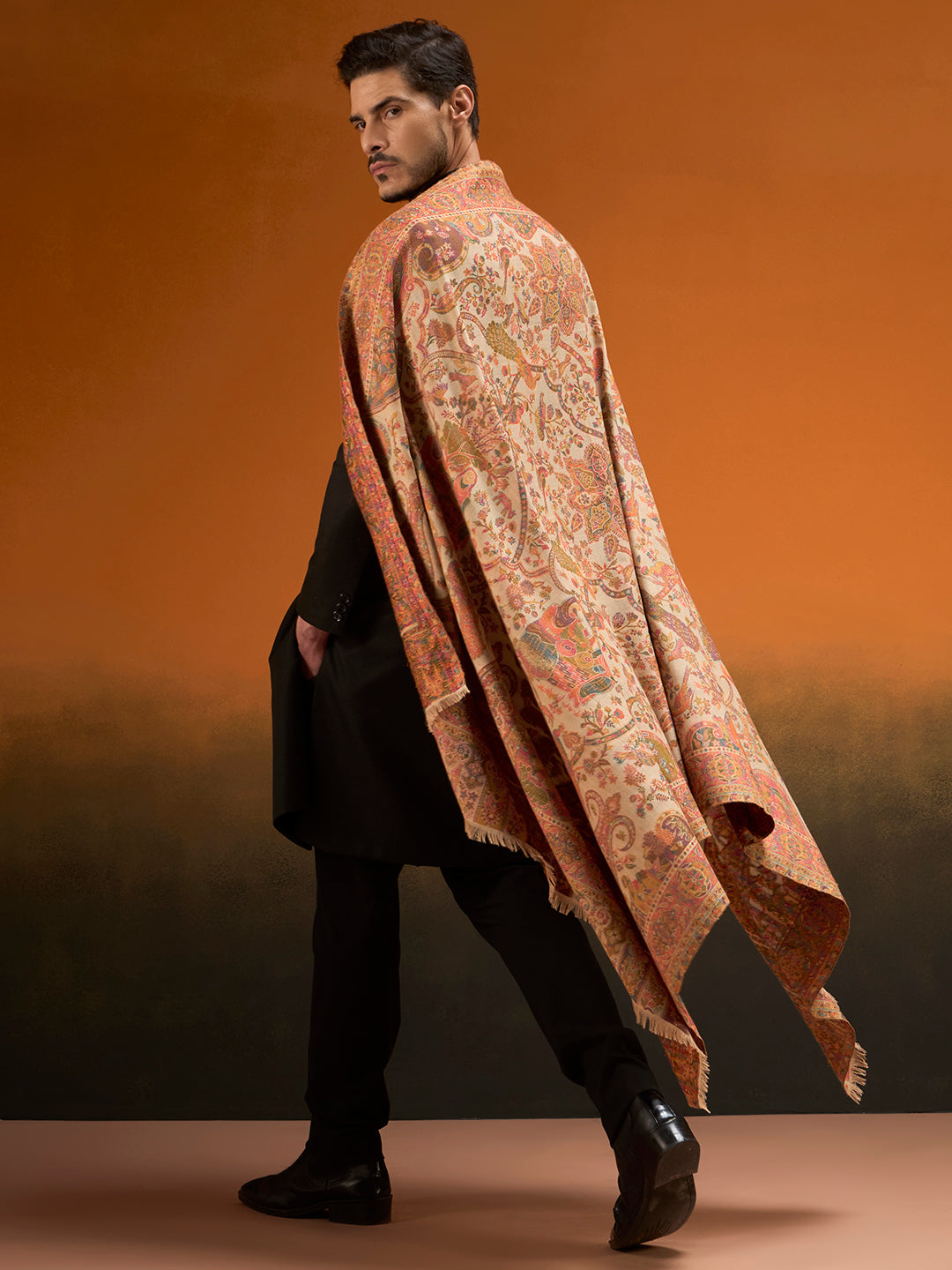 Men Royal gulistan Shawl Fine Wool Kaani Shawl