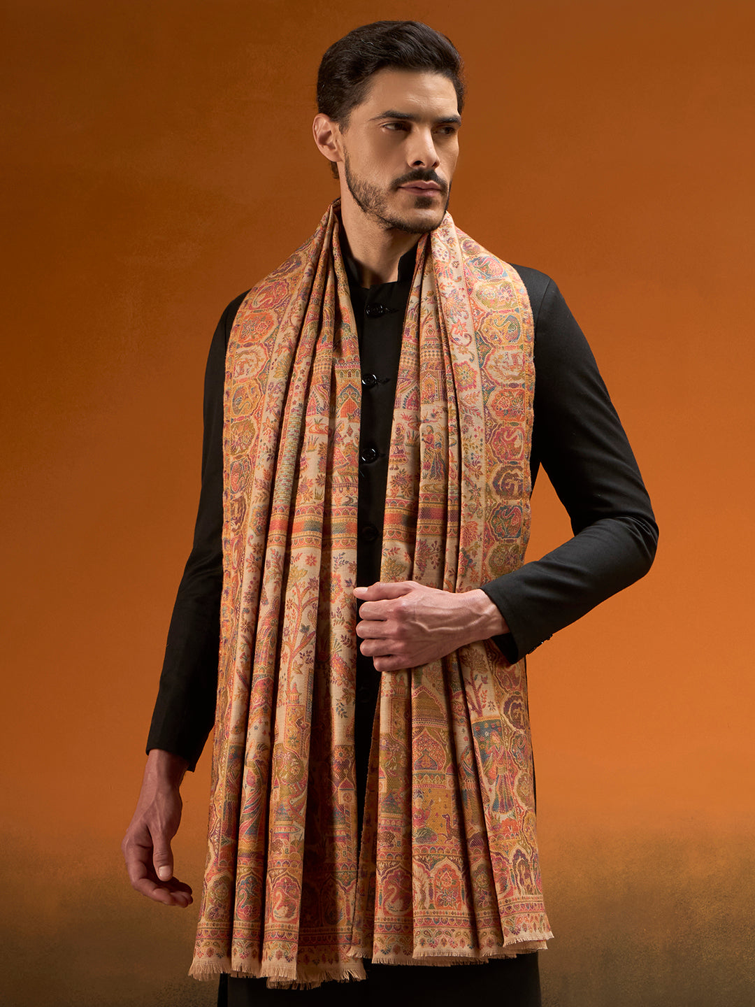 Men Shahi Manzar Fine Wool Kaani Shawl