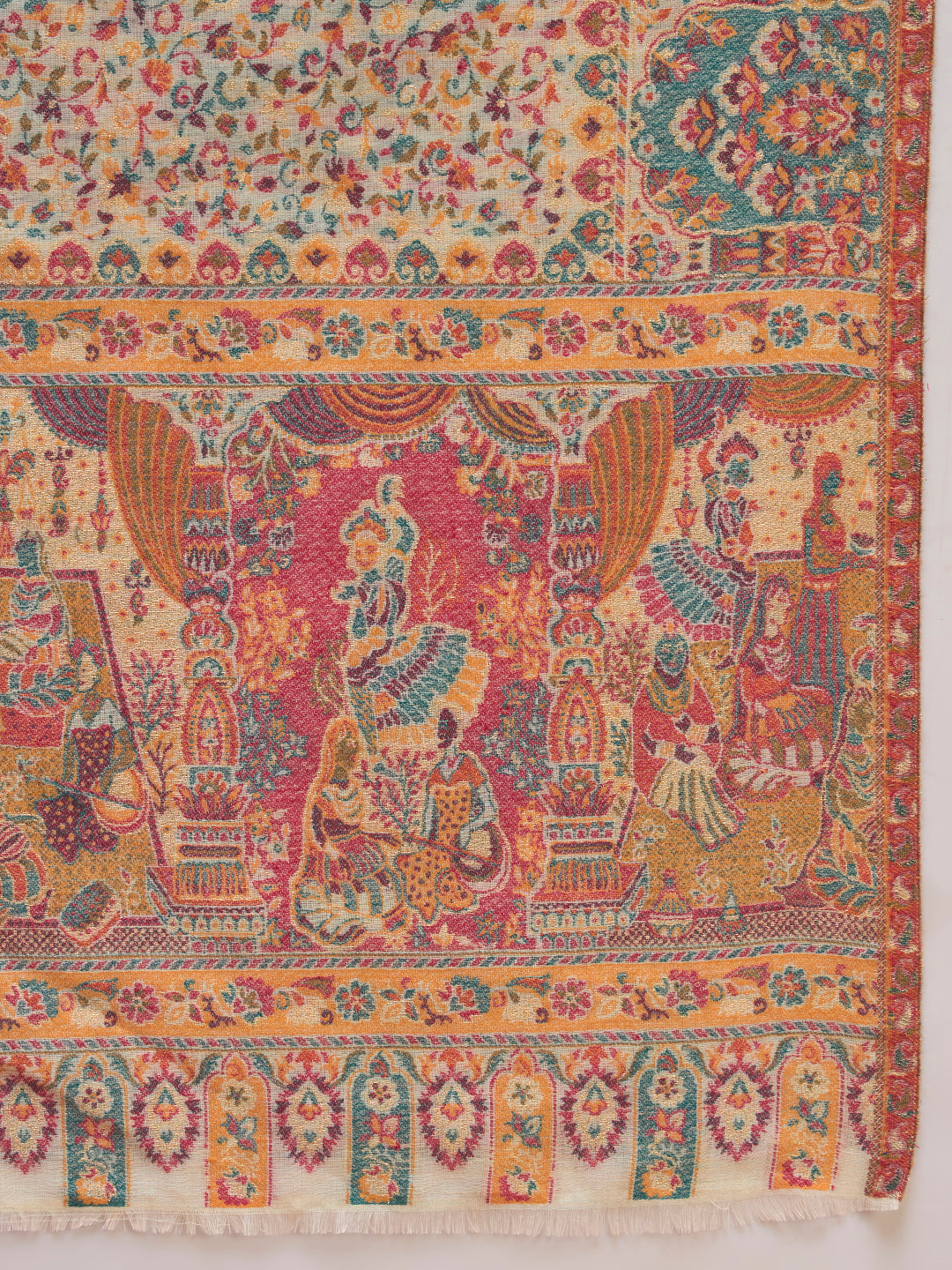 Men Persian Court Fine Wool Kaani Shawl