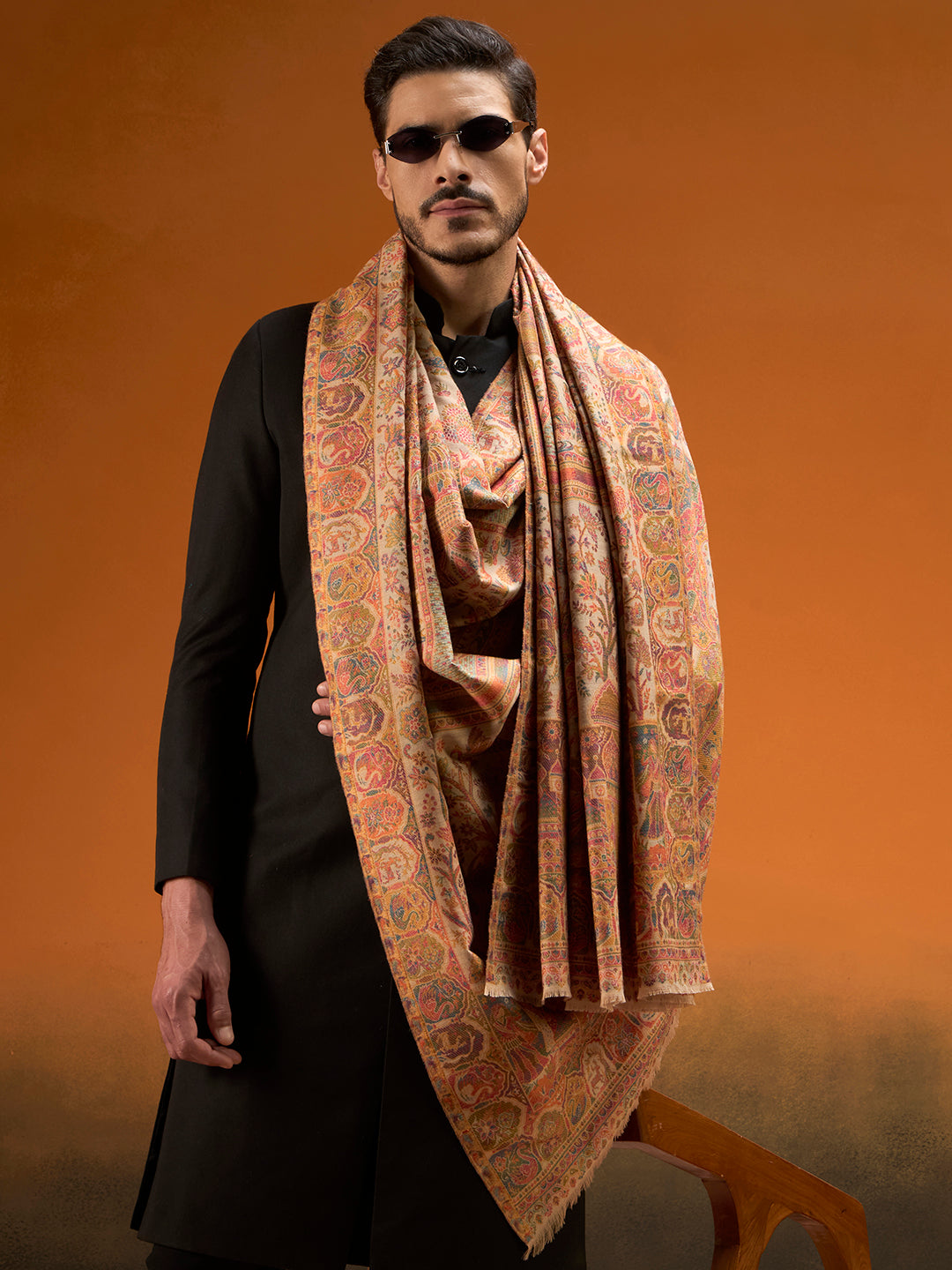 Men Shahi Manzar Fine Wool Kaani Shawl