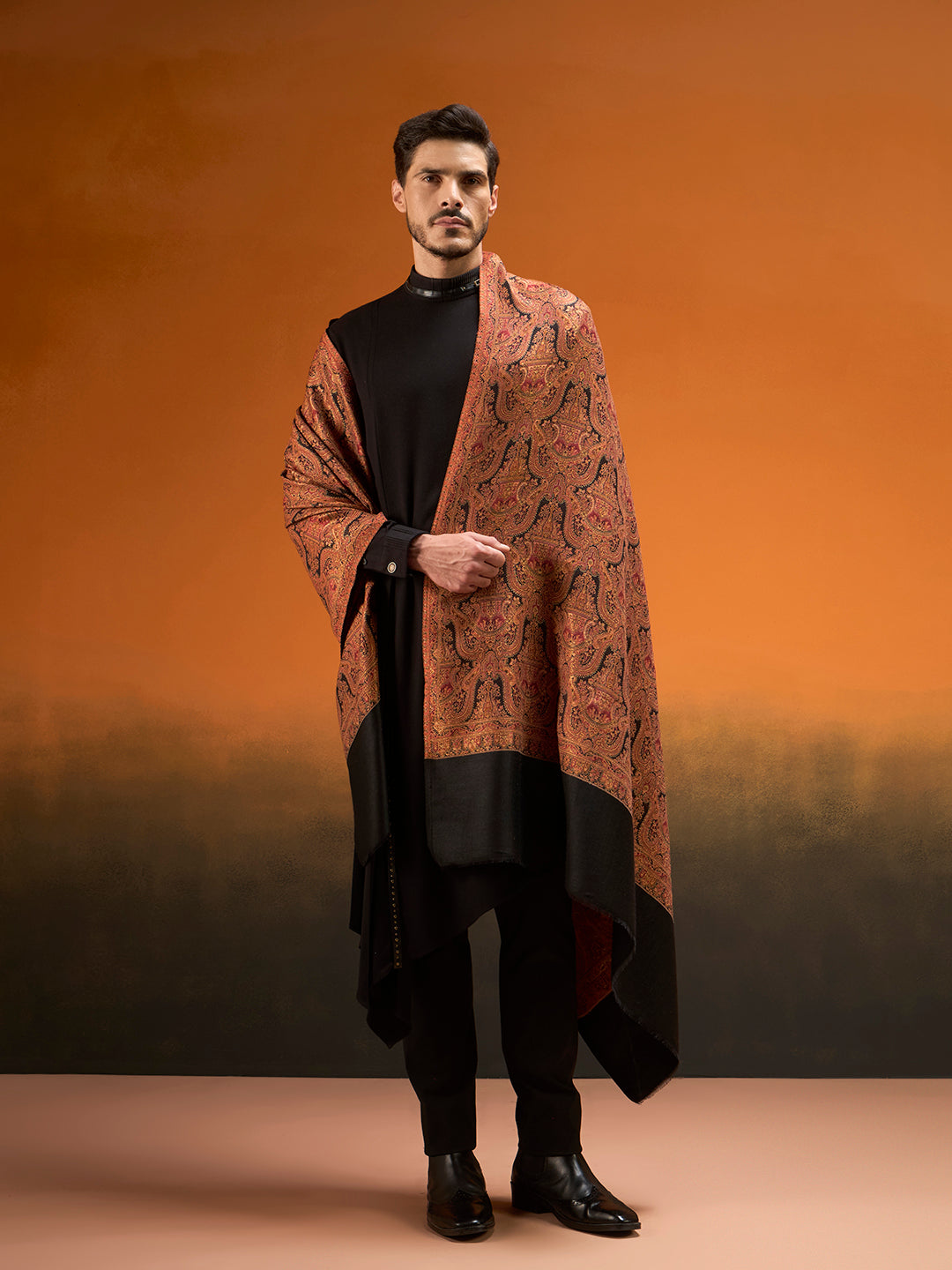 Men Gulnaar Royale Reversible Kaani Zari Shawl