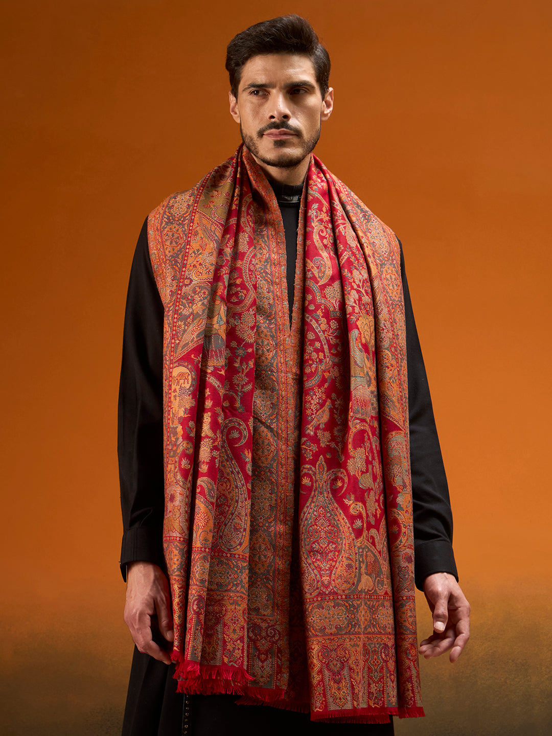 Men Royal gulistan Shawl Fine Wool Kaani Shawl