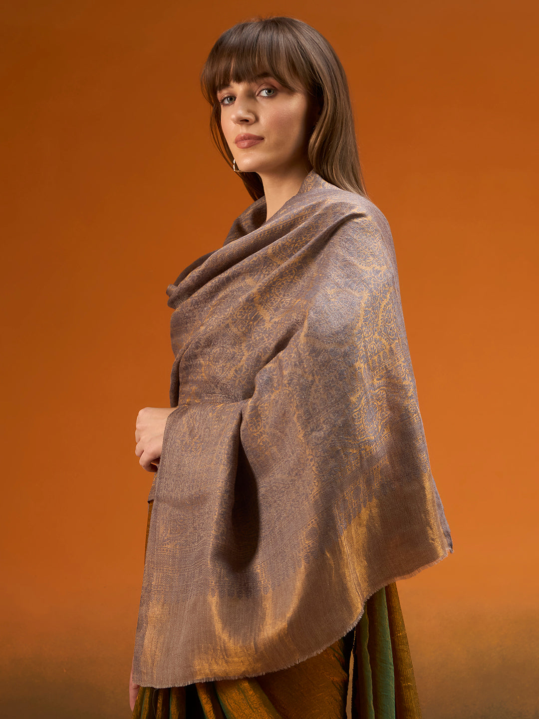 Women Imperial trellis Zari Stole
