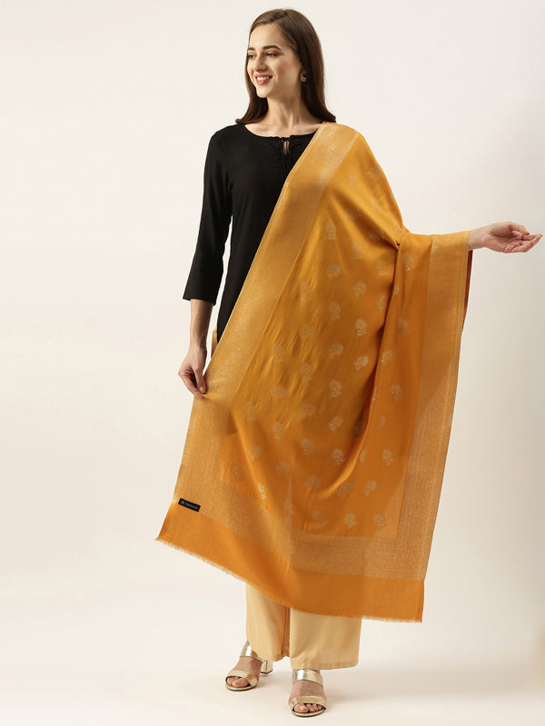 Women's Kaani Stole with Silky Zari Weave (Size 75X203 CM)