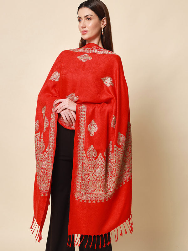 Women's Shalimaar Kashmiri Aari Embroidery Stole (Size: 71X203 CM)