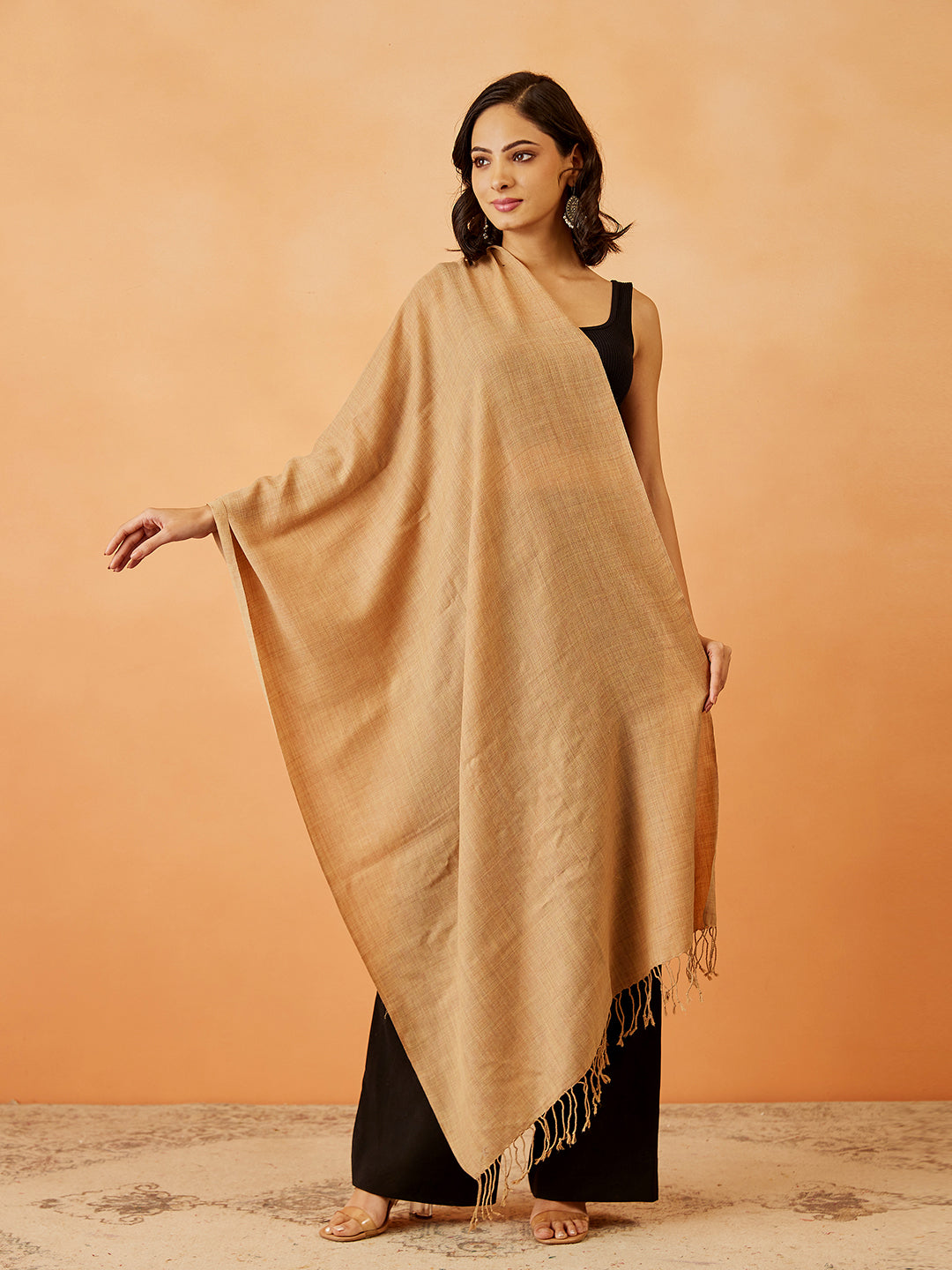 Women's Rahmat Fine Wool Melange Stole (Size: 71x203 CM)