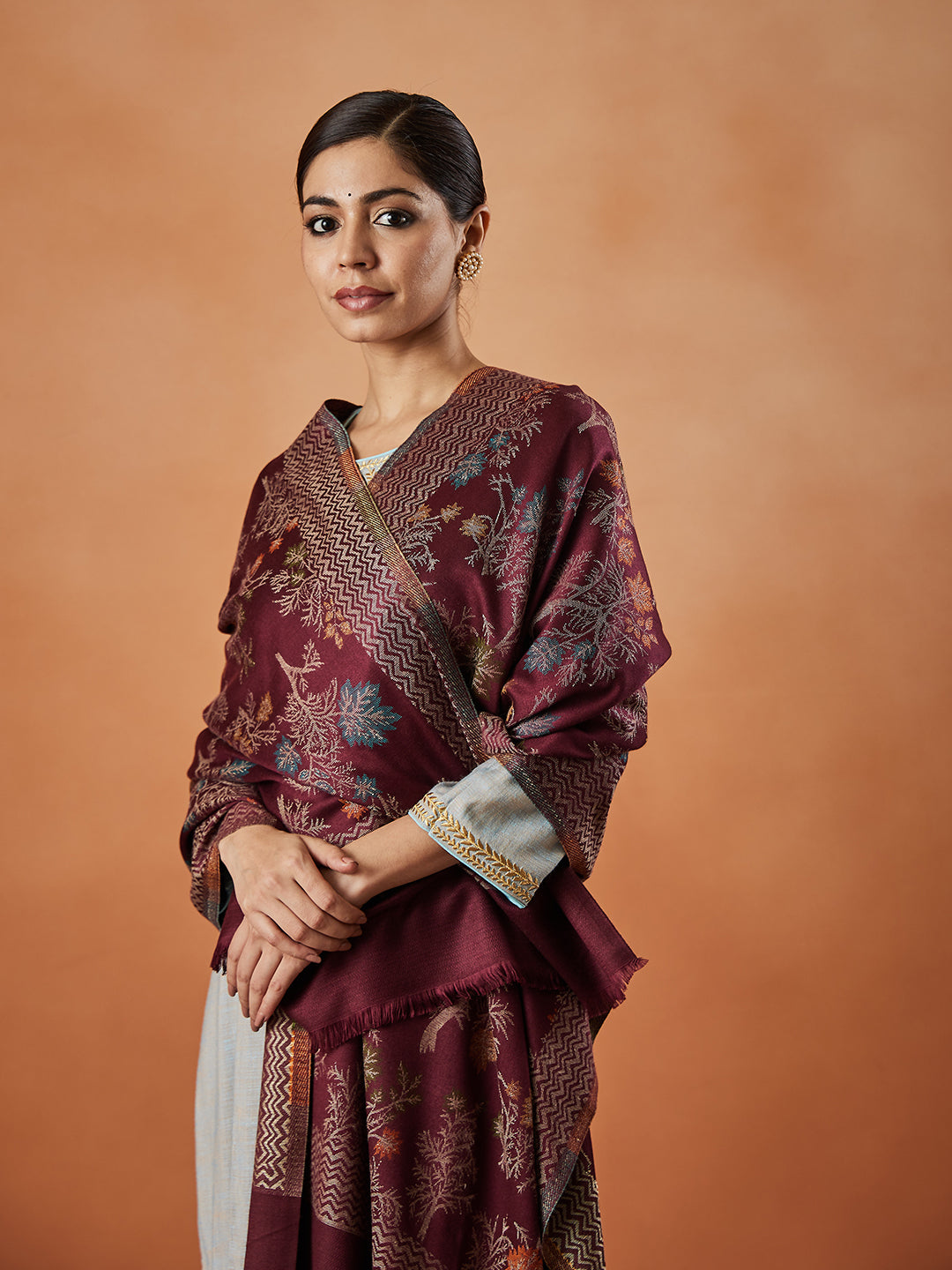 Pashmoda Women Nayab Kaani Stole (Size:  71X203 CM)