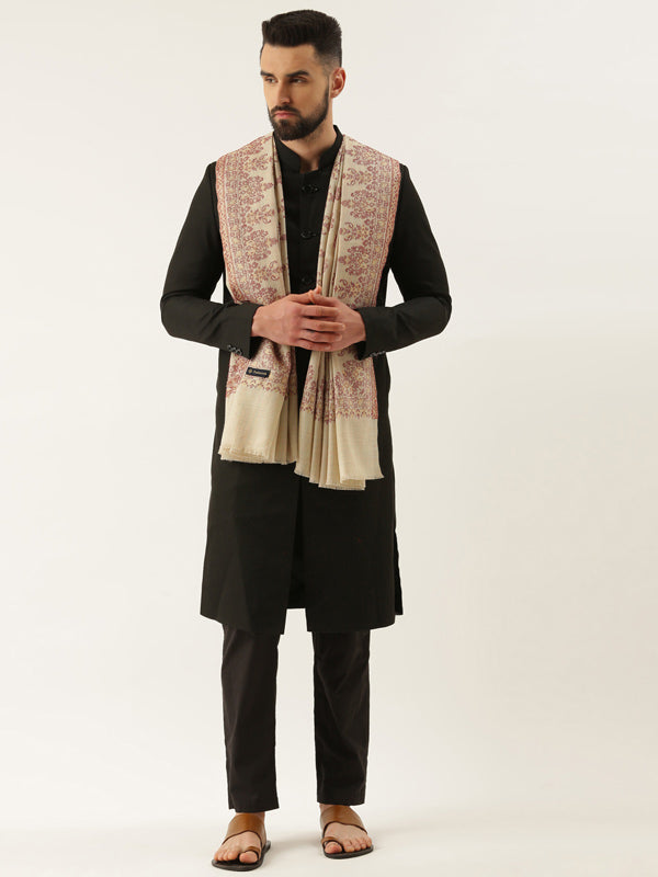 Mens Kaani Shawl, Authentic Kashmiri Luxury Pashmina Style Shawl, Size 101x203 CM Inches
