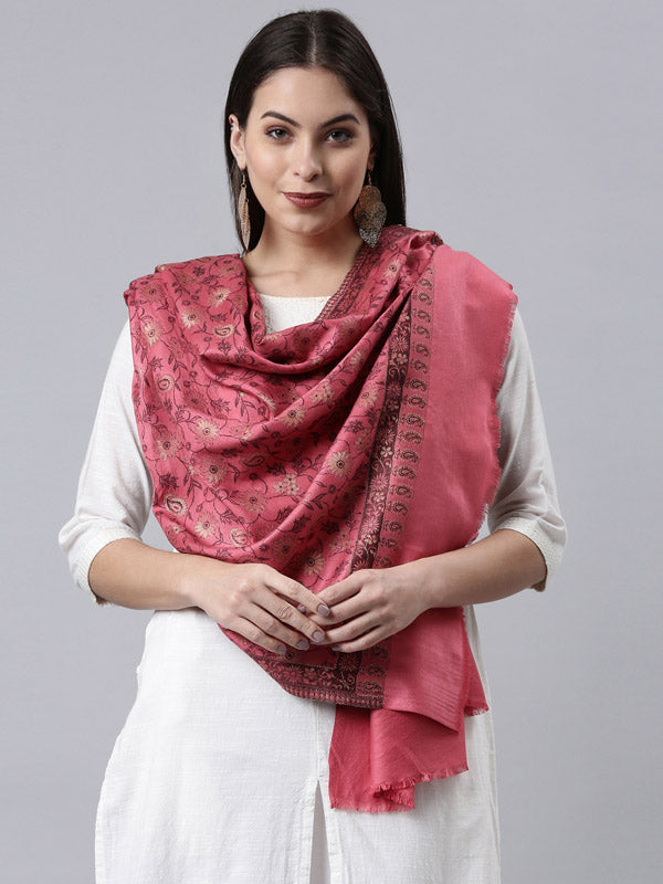 Women's Kaani Stole with Silky Zari Weave, Shawl (Size 72X208 CM)