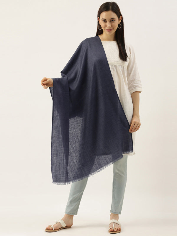 Women's Pure Wool Melange Stole (Size 71X203 CM)