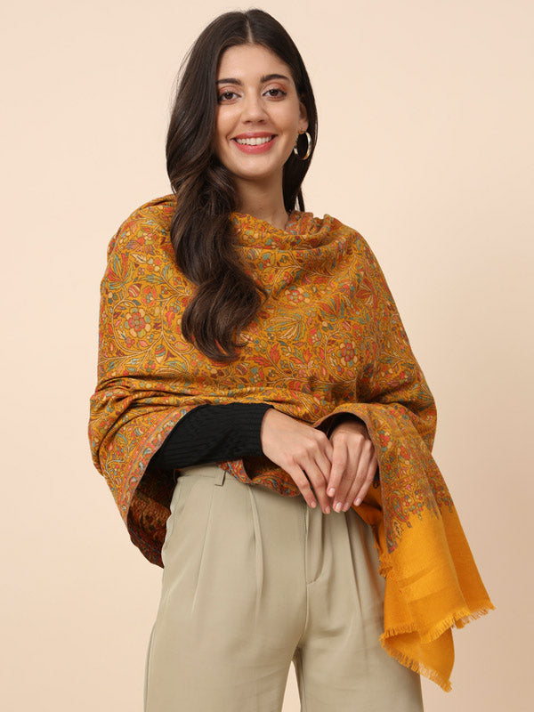 Women  Gul-e-meher Kaani Wool Shawl (Size 101X203 CM)