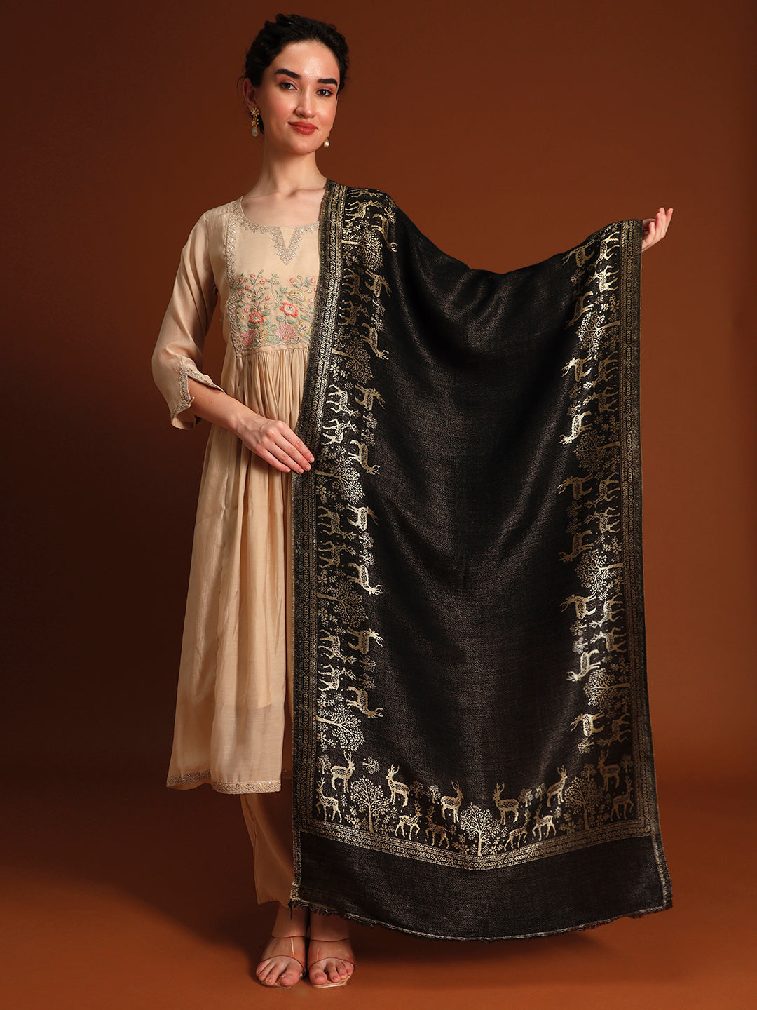 Women Shahi Caravan Zari Stole