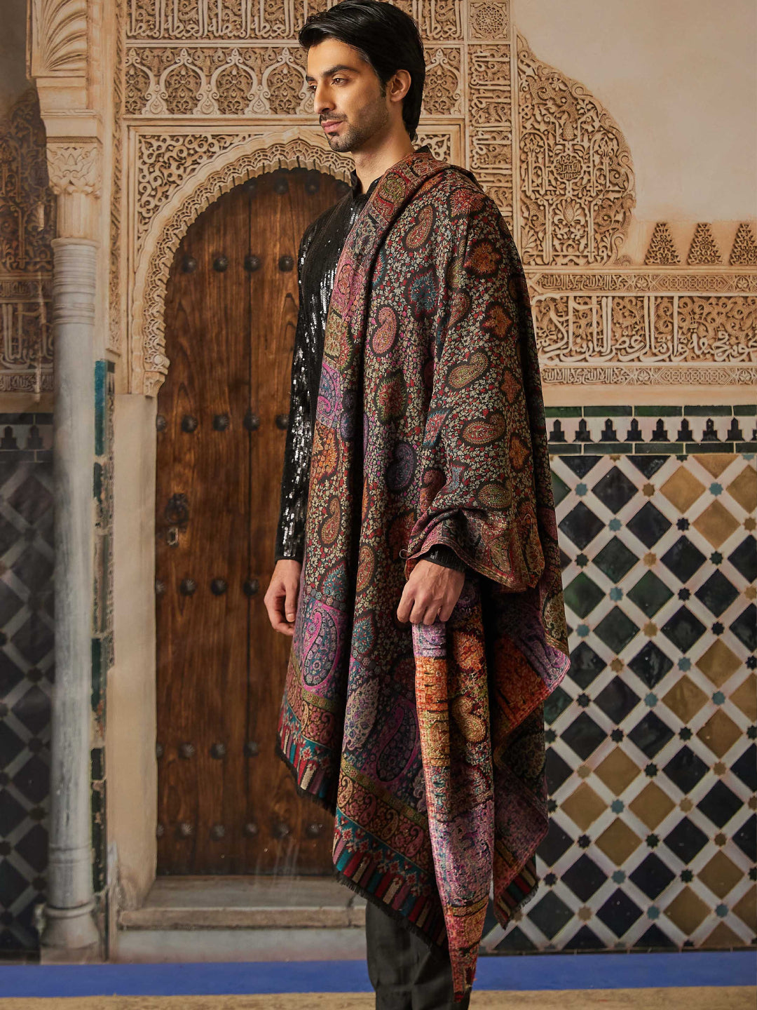 Pashmoda Mens Kaani Shawl (Size: 101x203 Cm)