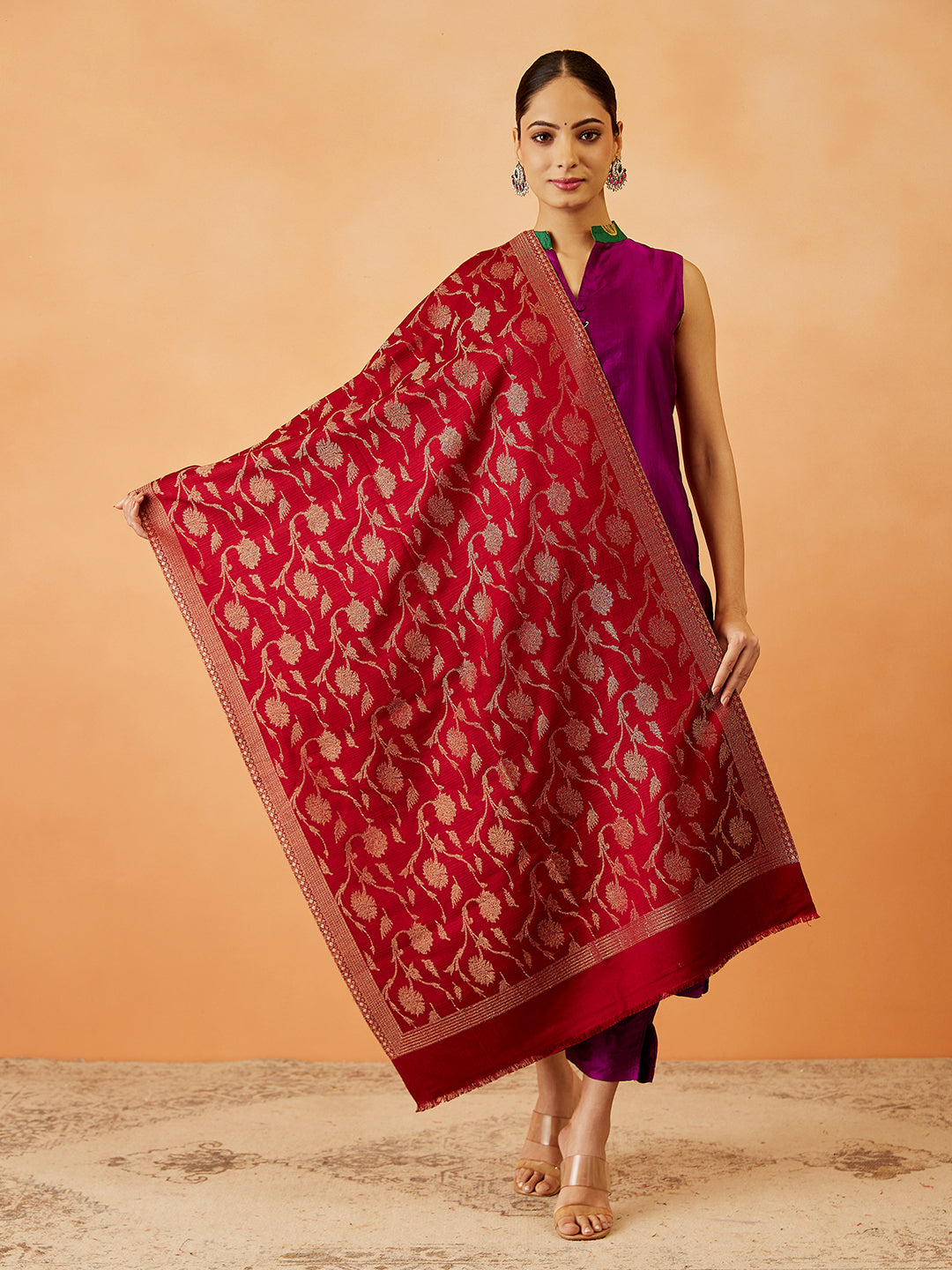 Pashmoda Women Rukhsaar Kaani Stole (Size : 71X203 CM)