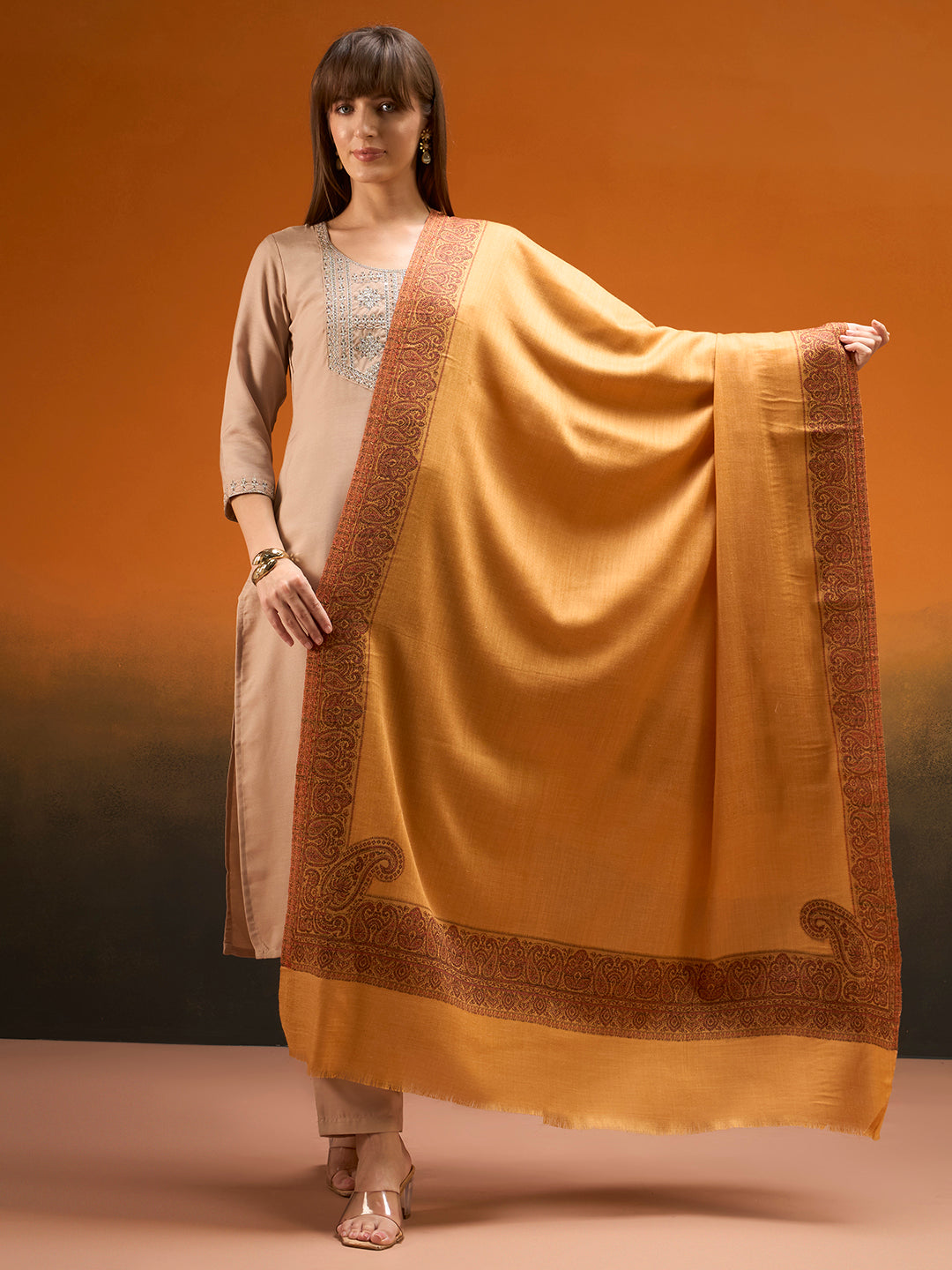 Women Naqsh Kashmiri Jamawar Woven Shawl