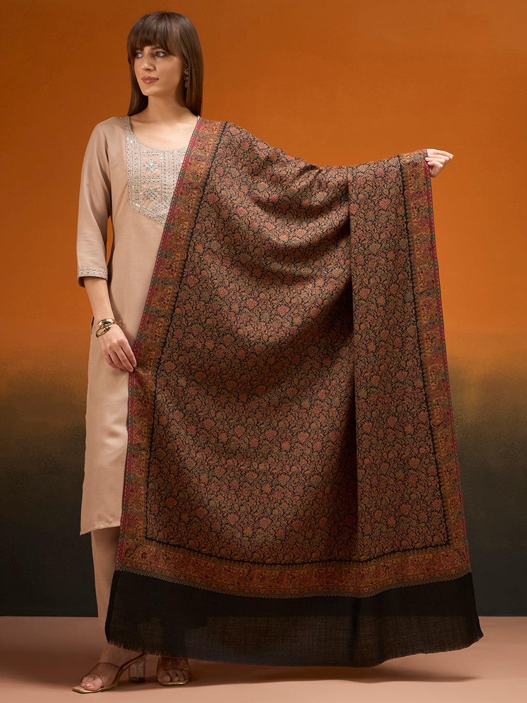 Women Fleur Royale Kashmiri Jamawar Woven Shawl