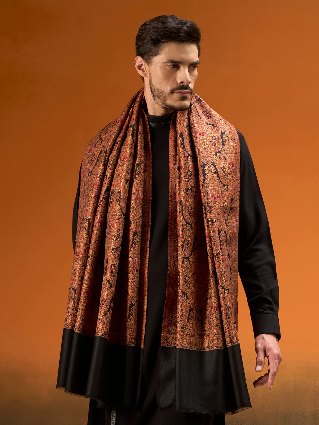 Men Gulnaar Royale Reversible Kaani Zari Shawl