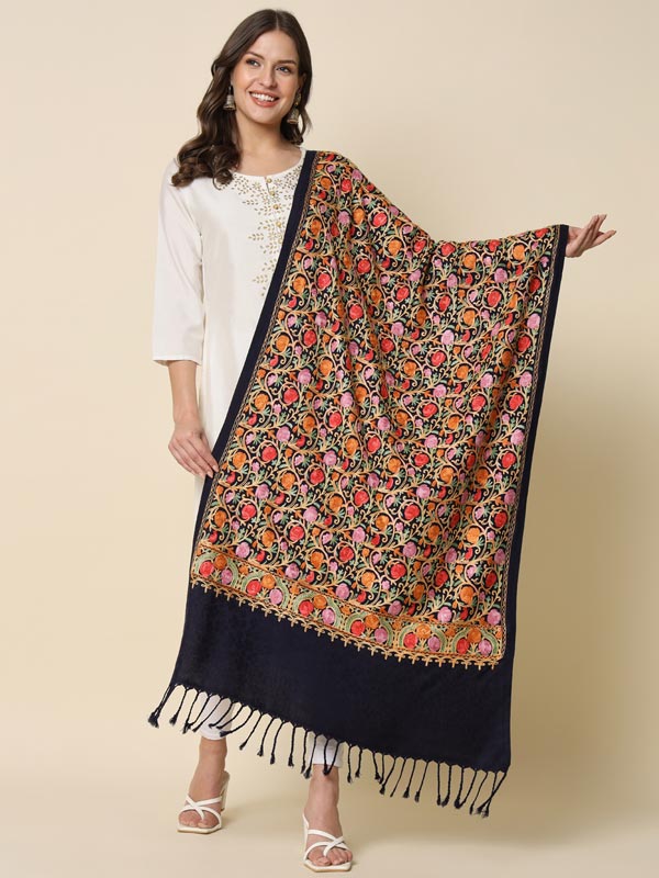 Women's Bahari Embroidered Stole (Size 71X203 CM)