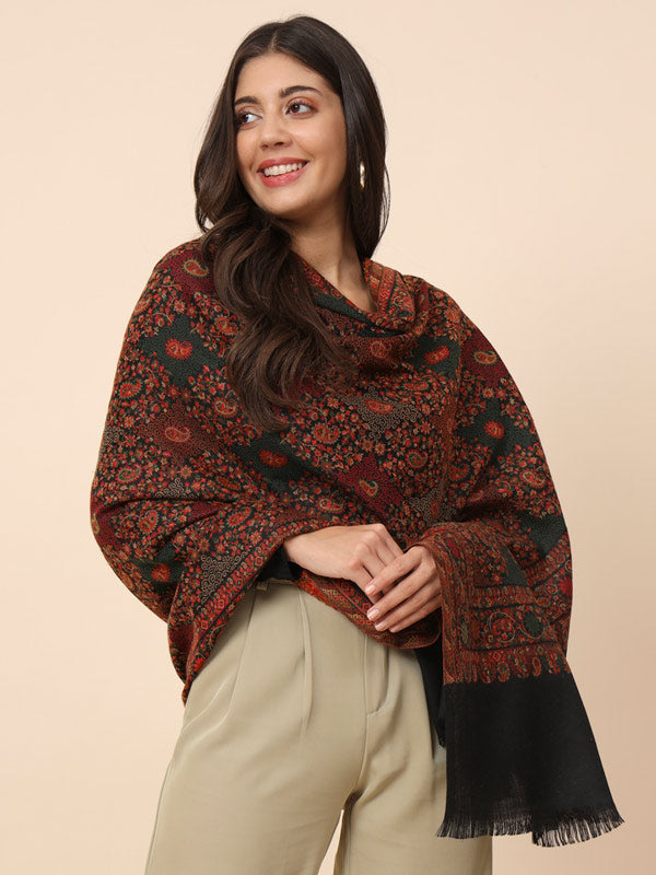 Women’s Nashaat Melange Kaani Wool Shawl (Size 101X203 CM)