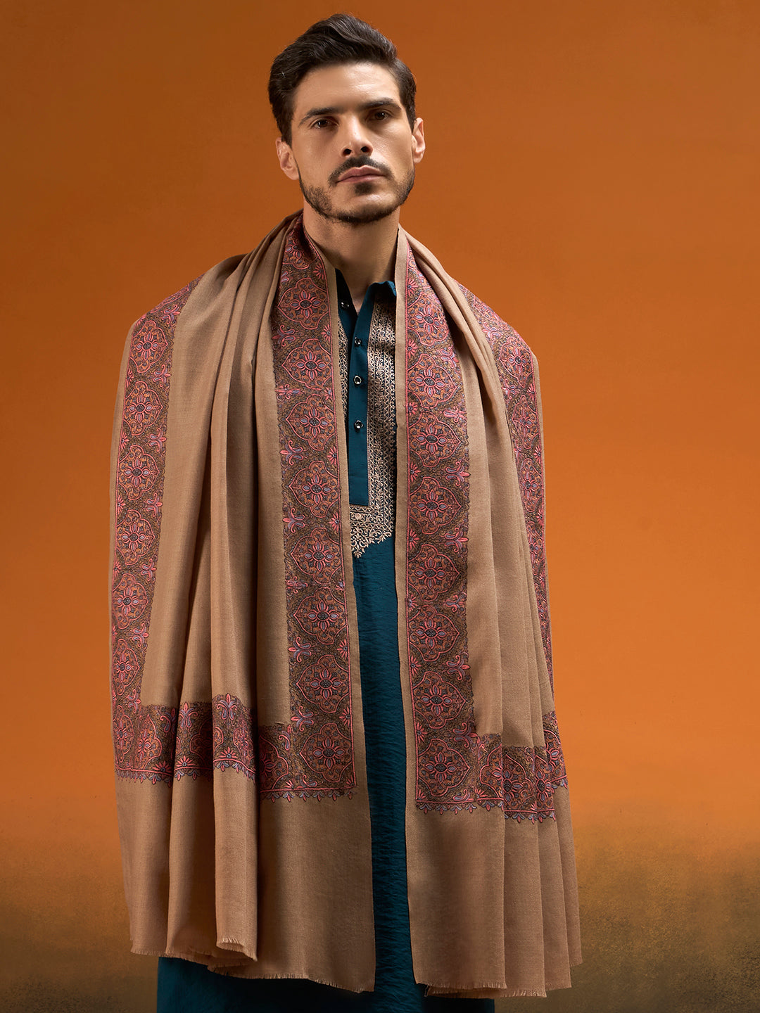 Men Nafāsat Sozni Embroidered Shawl