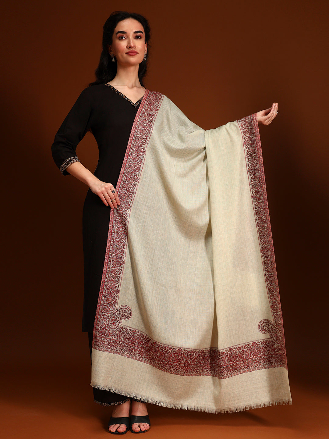 Women Naqsh Kashmiri Jamawar Woven Shawl