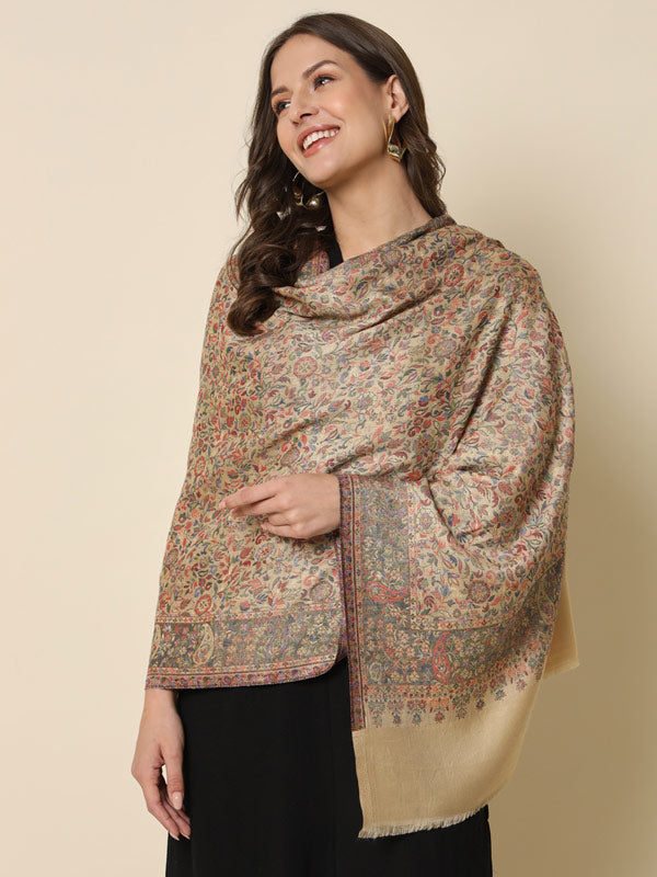 Pashmoda Women's Zari Work Woven Design Stole (Size 71X203 CM)