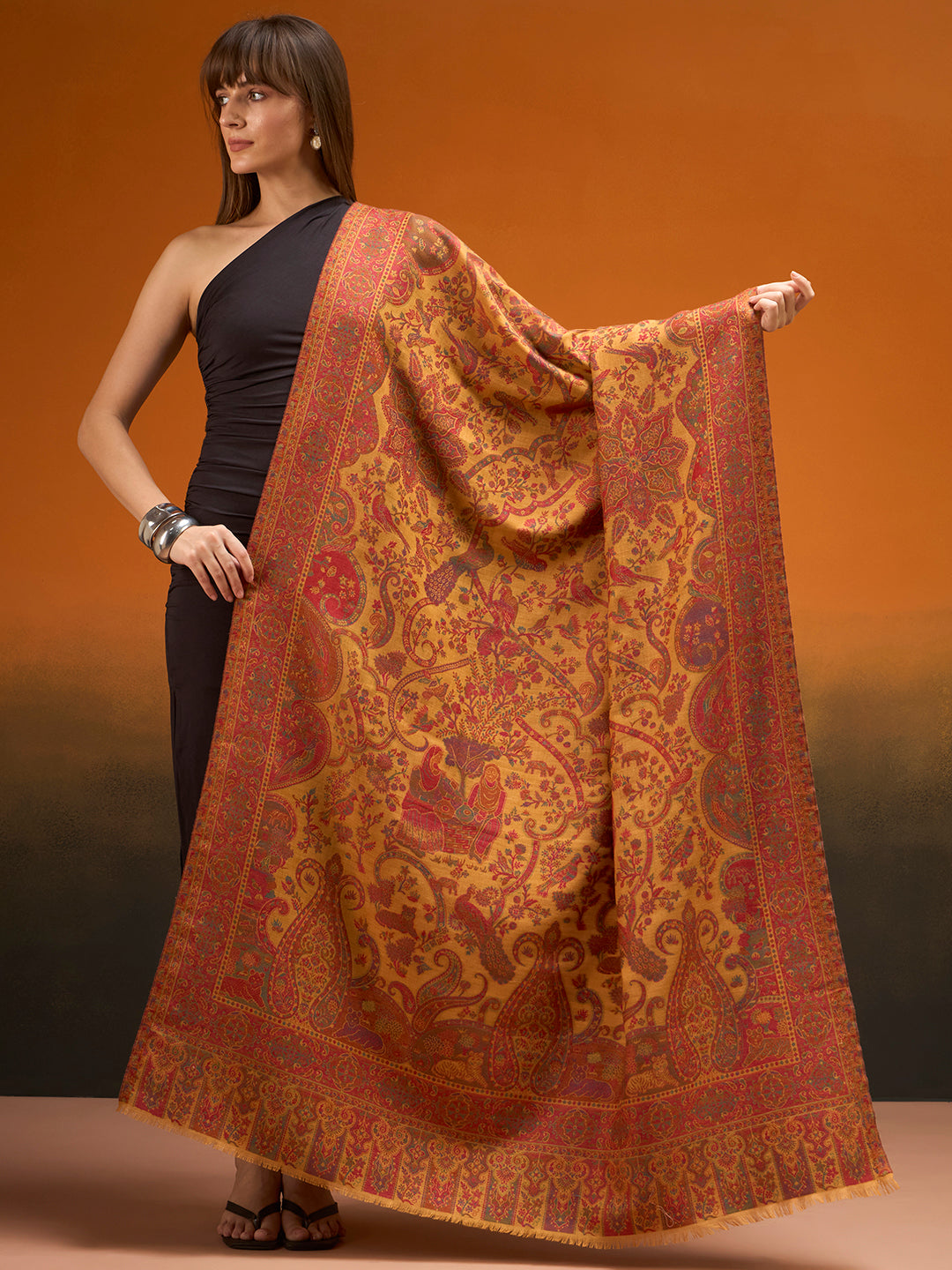 Women Royal gulistan Kaani Wool Blend Kashmiri Shawl