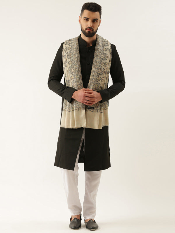 Mens Kaani Shawl, Authentic Kashmiri Luxury Pashmina Style Shawl,Size 101x203 CM