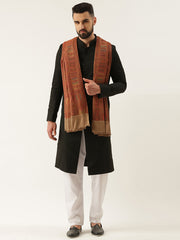 Men Jamawar Shawl, Authentic Kashmiri Luxury Pashmina Style Shawl