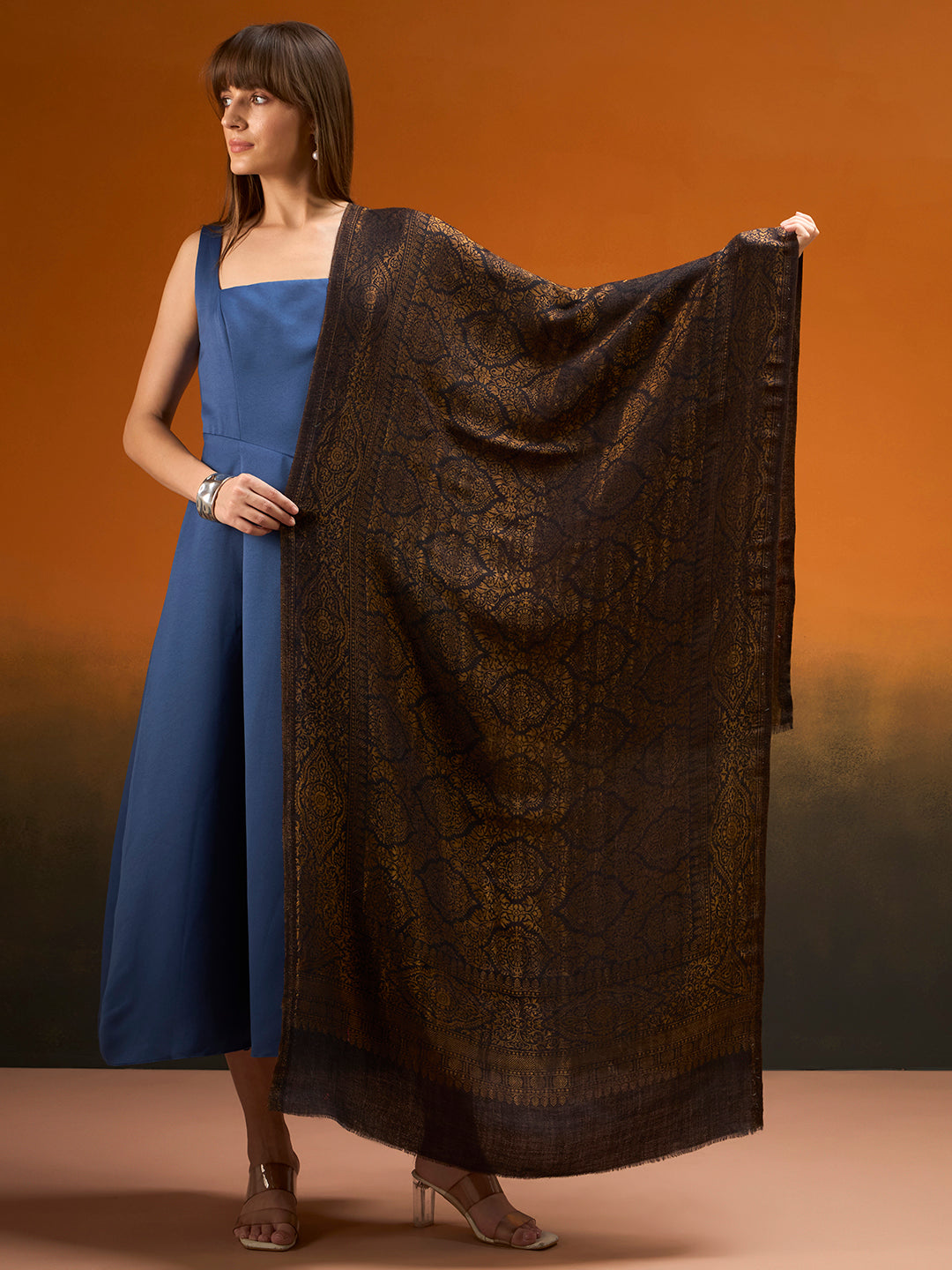 Women Imperial trellis Zari Stole