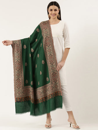 Kashmiri Royal Paisley Design Jamawar Shawl (Size: 101 X 203 Cms)