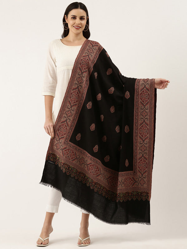 Women's Kashmiri Royal Paisley Design Jamawar Shawl (Size: 101 X 203 Cms)