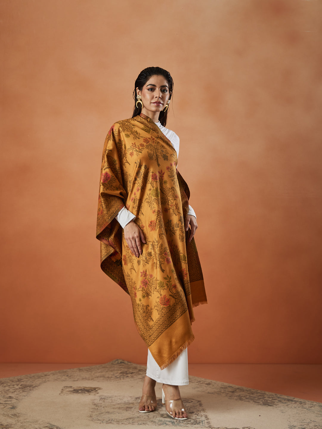 Pashmoda Women Nayab Kaani Stole (Size:  71X203 CM)