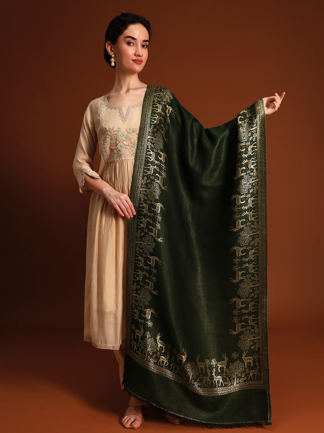 Women Shahi Caravan Zari Stole