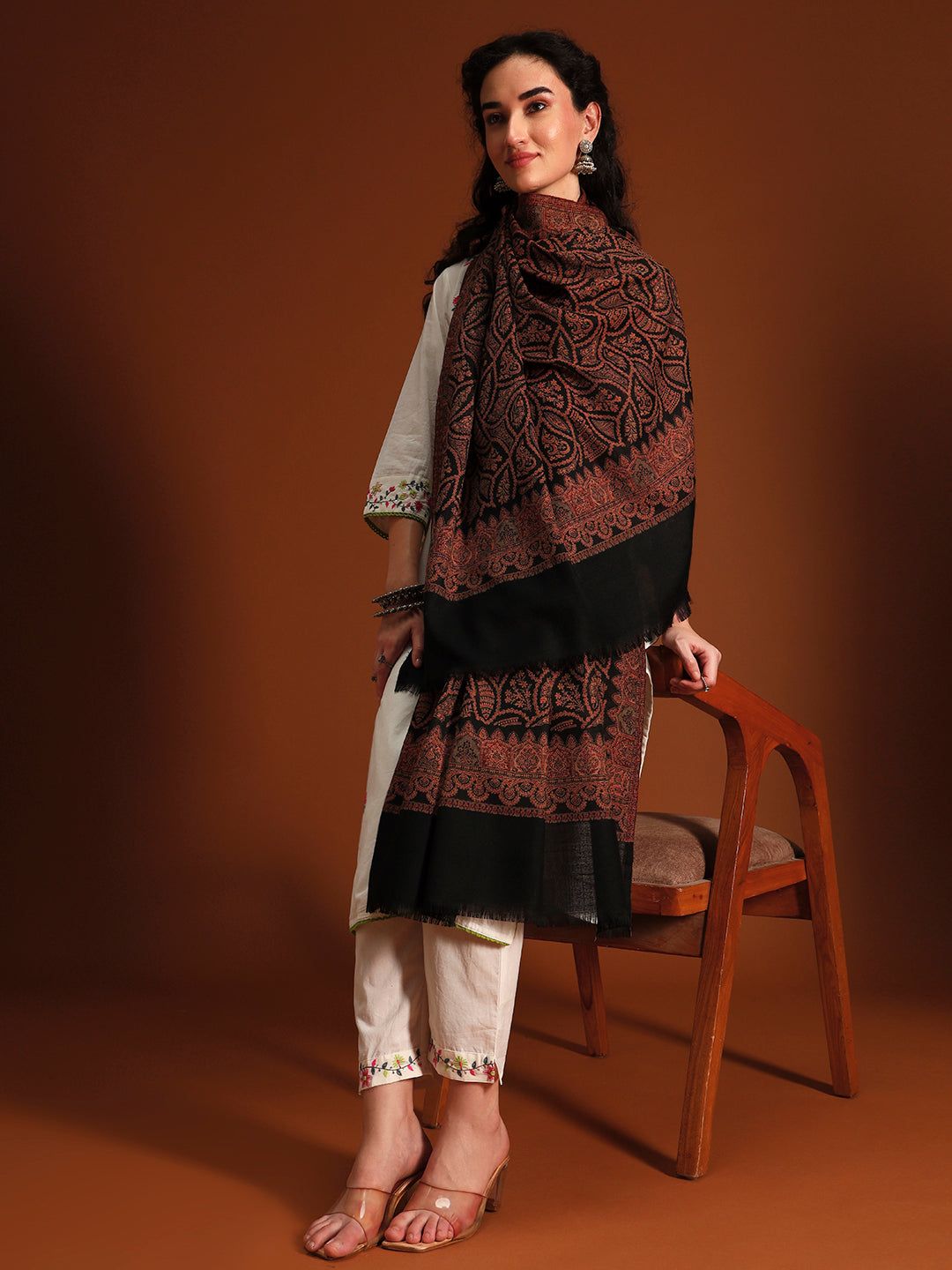 Women Shahi Jaal Kashmiri Jamawar Woven Shawl